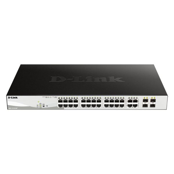 D-Link DGS-1210-24P Managed L2 Gigabit Ethernet (10/100/1000) Power over Ethernet (PoE) Zwart (DGS-1210-24P/E)