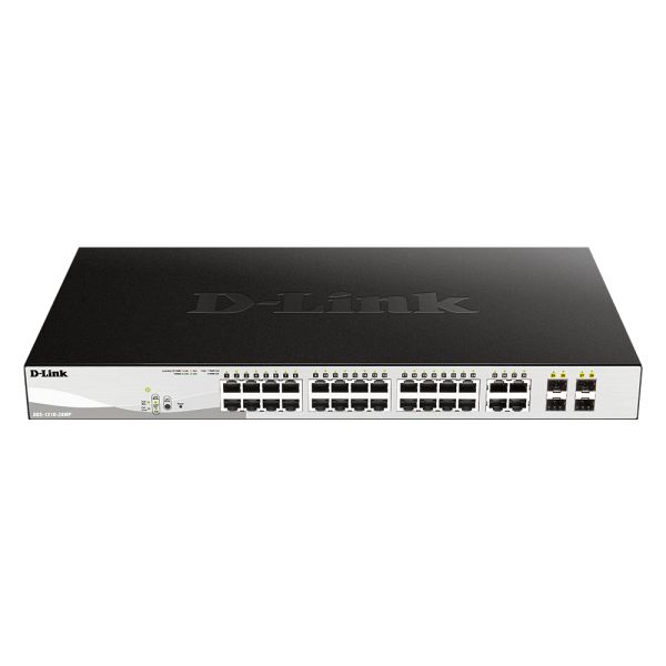 D-Link DGS-1210-28P netwerk-switch Managed L2 Gigabit Ethernet (10/100/1000) Power over Ethernet (PoE) 1U Zwart (DGS-1210-28P)