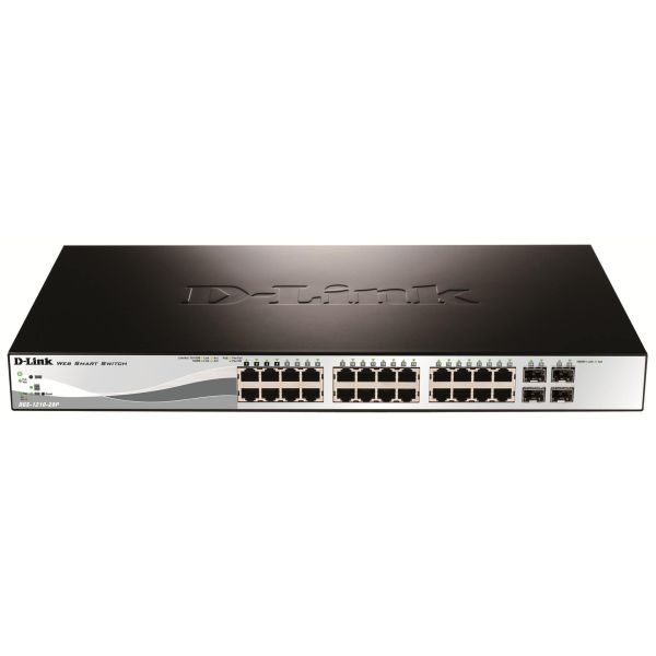 D-Link DGS-1210-28P Managed L2 Gigabit Ethernet (10/100/1000) Power over Ethernet (PoE) 1U (DGS-1210-28P/E)