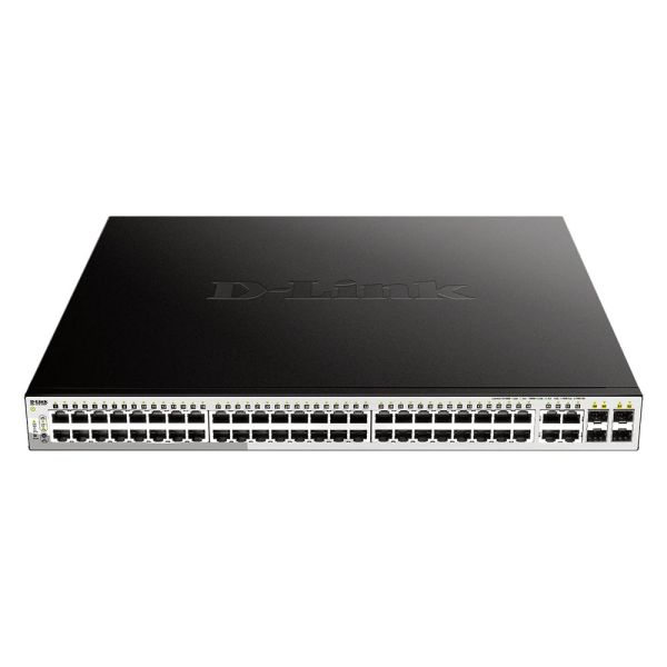 D-Link DGS-1210-52MP netwerk-switch Managed L2 Gigabit Ethernet (10/100/1000) 1U Zwart (DGS-1210-52MP)