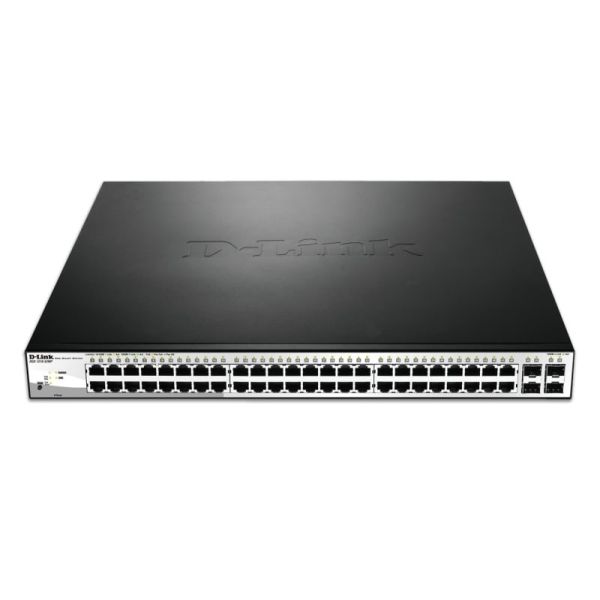 D-Link DGS-1210-52MP Managed L2 Gigabit Ethernet (10/100/1000) Power over Ethernet (PoE) Zwart, Grijs (DGS-1210-52MP/E)