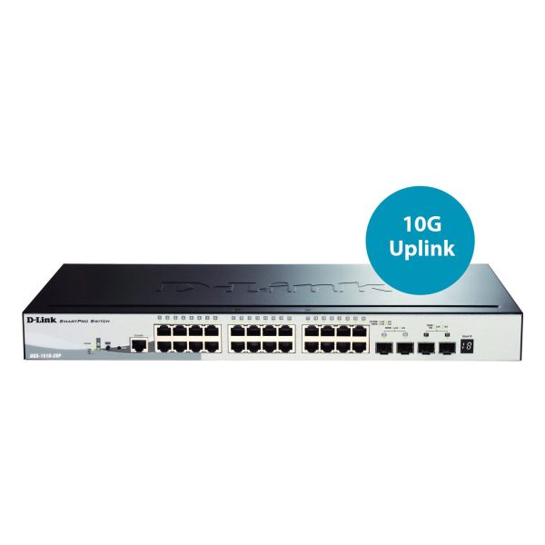 D-Link DGS-1510-28P netwerk-switch Managed L3 Gigabit Ethernet (10/100/1000) Power over Ethernet (PoE) Zwart (DGS-1510-28P/E)