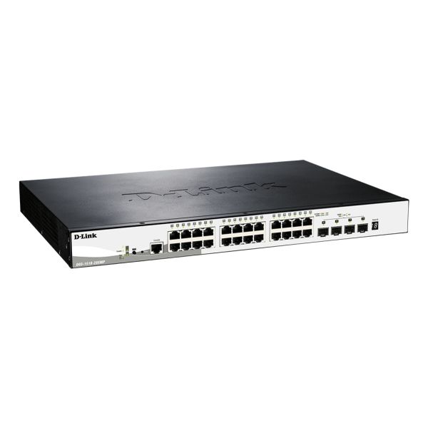 D-Link DGS-1510-28XMP Managed L2/L3 Gigabit Ethernet (10/100/1000) Power over Ethernet (PoE) Zwart, Grijs (DGS-1510-28XMP/E)