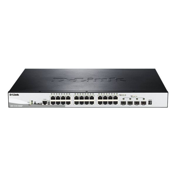 D-Link DGS-1510-28XMP Managed L2/L3 Gigabit Ethernet (10/100/1000) Power over Ethernet (PoE) Zwart, Grijs (DGS-1510-28XMP/E)