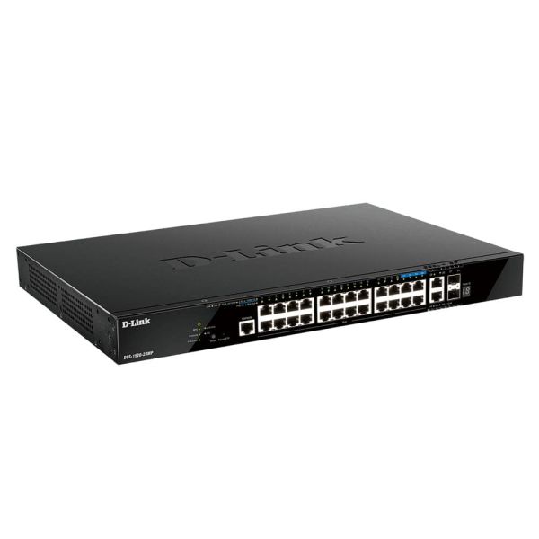 D-Link DGS-1520-28MP/E netwerk-switch Managed L3 Gigabit Ethernet (10/100/1000) Power over Ethernet (PoE) 1U Zwart (DGS-1520-28MP/E)