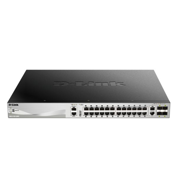D-Link DGS-3130-30PS netwerk-switch Managed L3 Gigabit Ethernet (10/100/1000) Power over Ethernet (PoE) Zwart, Grijs (DGS-3130-30PS/SI)