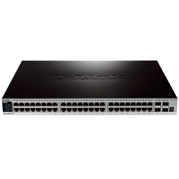 D-Link DGS-3420-52P netwerk-switch Managed L2 Power over Ethernet (PoE) Zwart (DGS-3420-52T)