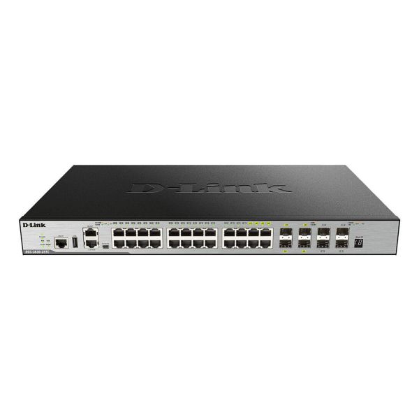 D-Link DGS-3630-28PC/SI/E netwerk-switch Managed L3 Gigabit Ethernet (10/100/1000) Power over Ethernet (PoE) Zwart, Grijs (DGS-3630-28PC/SI/E)