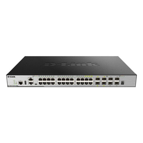 D-Link DGS-3630-28TC Managed L3 Gigabit Ethernet (10/100/1000) 1U Zwart (DGS-3630-28TC/SI) D-Link DGS-3630-28TC Managed L3 Gigabit Ethernet (10/100/1000) 1U Zwart (DGS-3630-28TC/SI)
