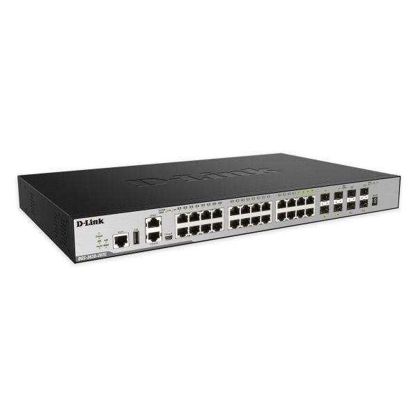 D-Link DGS-3630-28TC netwerk-switch Managed L3 Gigabit Ethernet (10/100/1000) 1U Zwart (DGS-3630-28TC/SI/E) D-Link DGS-3630-28TC netwerk-switch Managed L3 Gigabit Ethernet (10/100/1000) 1U Zwart (DGS-3630-28TC/SI/E)