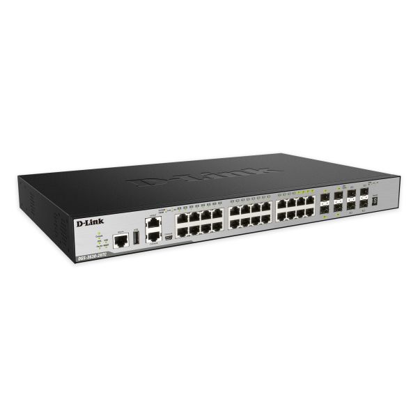 D-Link DGS-3630-28TC netwerk-switch Managed L3 Gigabit Ethernet (10/100/1000) 1U Zwart (DGS-3630-28TC/SI/E)