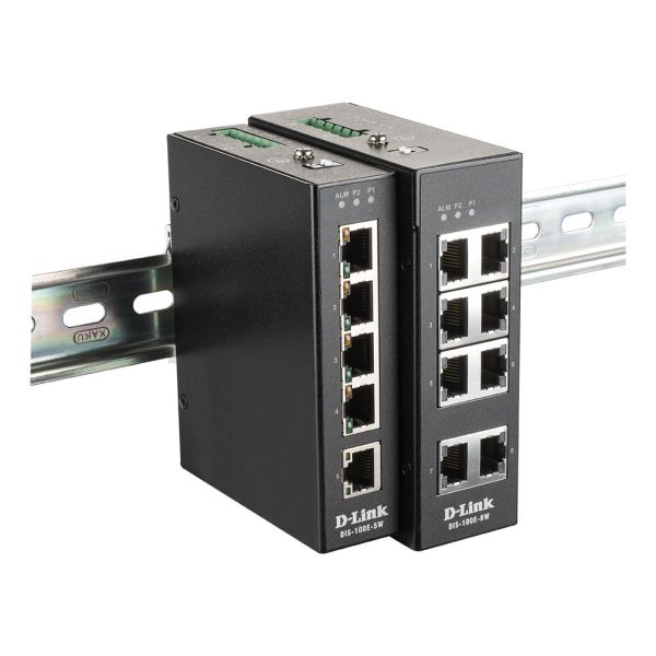 D-Link DIS-100E-5W netwerk-switch Unmanaged L2 Fast Ethernet (10/100) Zwart (DIS-100E-5W)