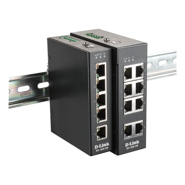 D-Link DIS-100E-8W netwerk-switch Unmanaged L2 Fast Ethernet (10/100) Zwart (DIS-100E-8W)