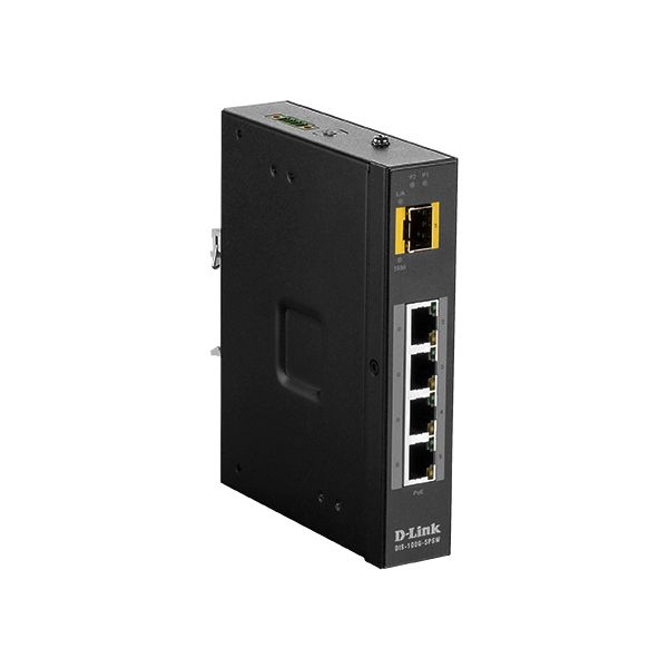 D-Link DIS‑100G‑5PSW Unmanaged L2 Gigabit Ethernet (10/100/1000) Power over Ethernet (PoE) Zwart (DIS-100G-5PSW)