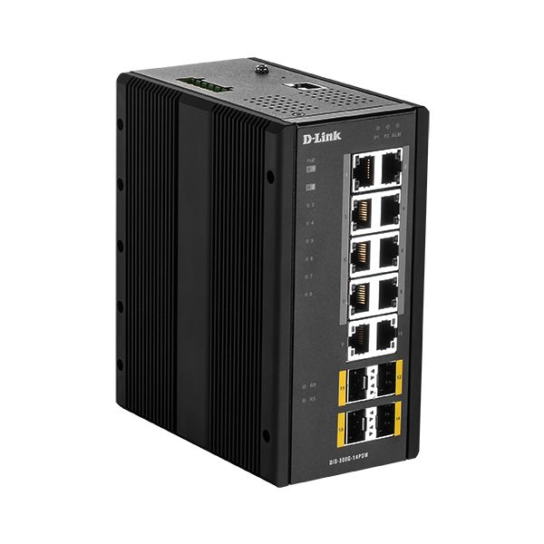 D-Link DIS‑300G‑14PSW Managed L2 Gigabit Ethernet (10/100/1000) Power over Ethernet (PoE) Zwart (DIS-300G-14PSW)
