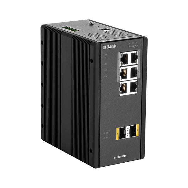 D-Link DIS‑300G‑8PSW Managed L2 Gigabit Ethernet (10/100/1000) Power over Ethernet (PoE) Zwart (DIS-300G-8PSW)