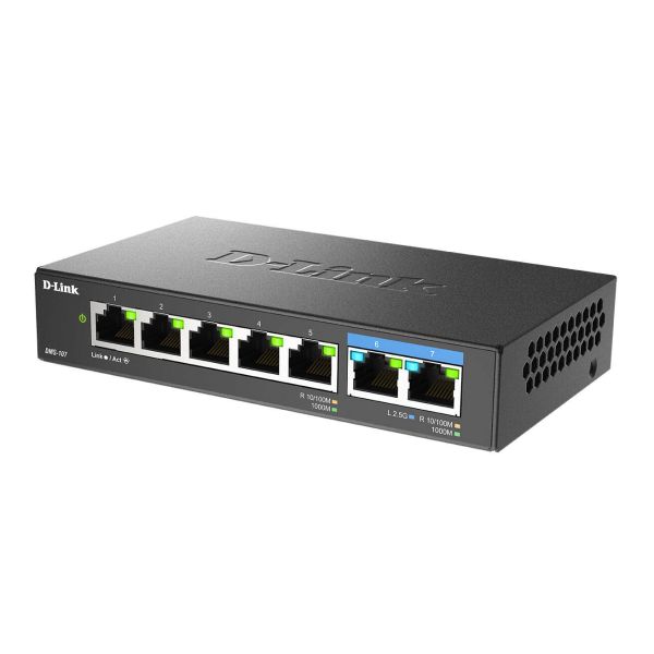 D-Link 7-Poort Multi-Gigabit Unmanaged Switch (DMS-107/E)