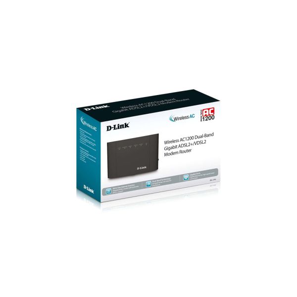 D-Link DSL-3785 draadloze router Gigabit Ethernet Dual-band (2.4 GHz / 5 GHz) Zwart (DSL-3785/E)