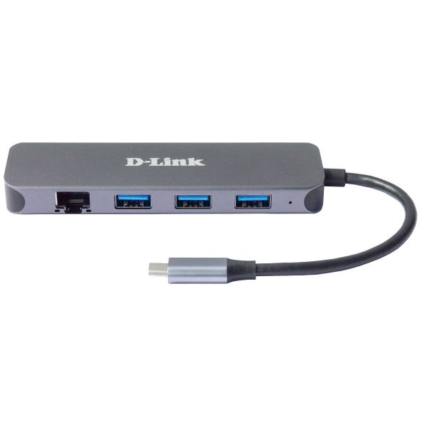 D-Link 5-in-1 USB-C Hub met Gigabit Ethernet/Stroomvoorziening DUB-2334 (DUB-2334)