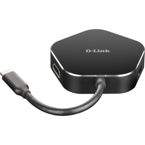 D-Link DUB-M420 notebook dock & poortreplicator Bedraad Thunderbolt 3 Zwart, Zilver (DUB-M420)