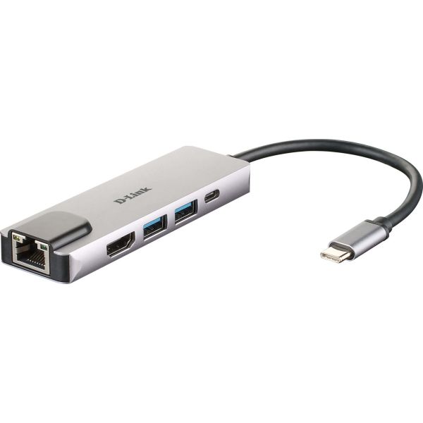 D-Link DUB-M520 laptop dock & poortreplicator Bedraad Thunderbolt 3 Aluminium (DUB-M520)