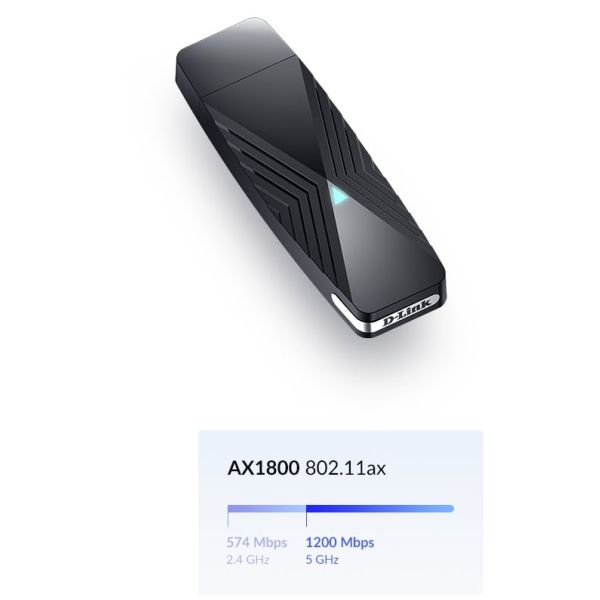 D-Link DWA‑X1850 AX1800 Wi-Fi 6 USB-Adapter (DWA-X1850)