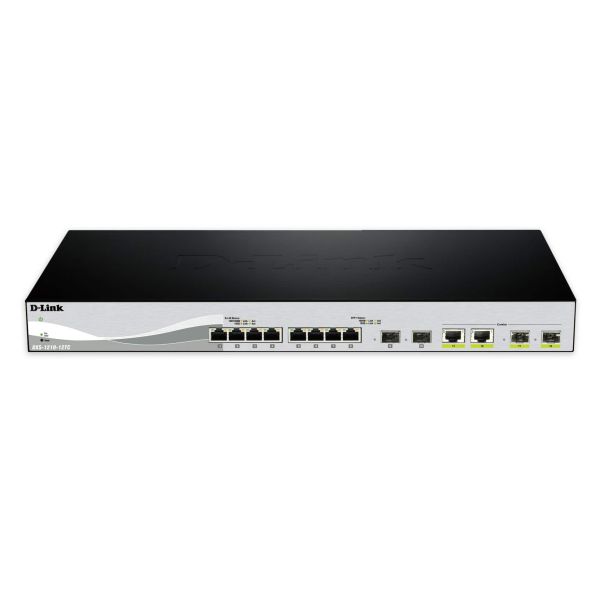 D-Link DXS-1210-12SC/E netwerk-switch Managed L2 10G Ethernet (100/1000/10000) 1U Zwart, Zilver (DXS-1210-12SC/E)