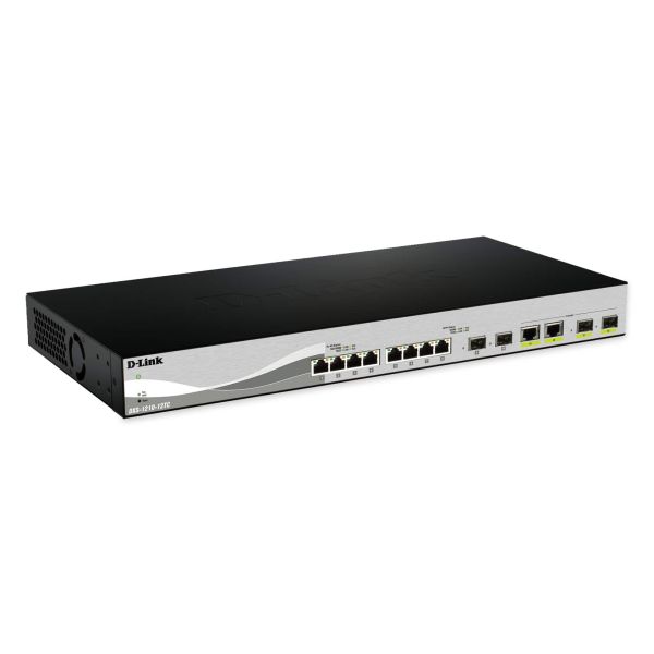 D-Link DXS-1210-12SC/E netwerk-switch Managed L2 10G Ethernet (100/1000/10000) 1U Zwart, Zilver (DXS-1210-12SC/E)