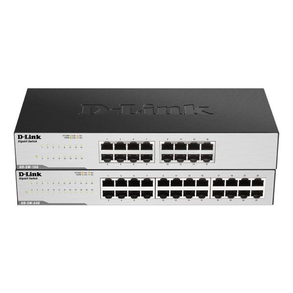 D-Link GO-SW-16G Unmanaged L2 Gigabit Ethernet (10/100/1000) 1U Zwart (GO-SW-16G/E)