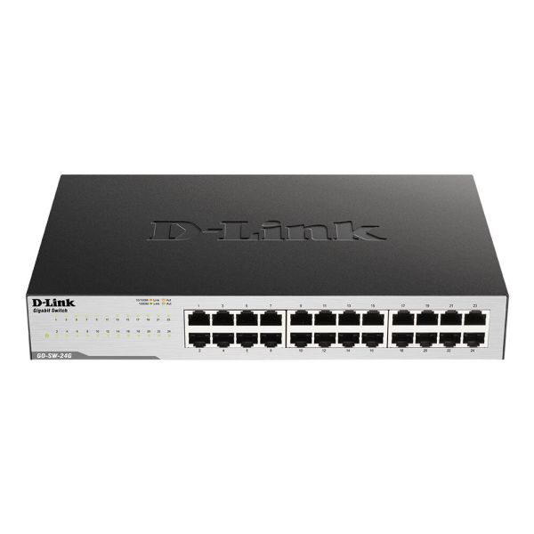 D-Link GO-SW-24G Unmanaged L2 Gigabit Ethernet (10/100/1000) 1U Zwart (GO-SW-24G/E)