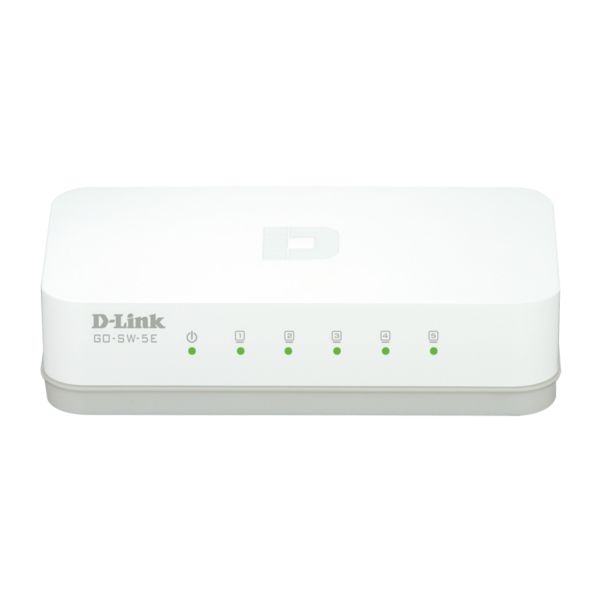D-Link GO-SW-5E/E netwerk-switch Unmanaged Fast Ethernet (10/100) Wit (GO-SW-5E/E)