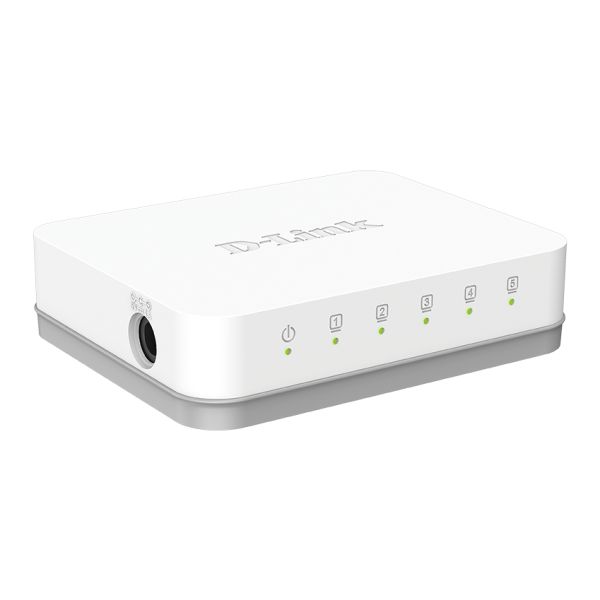 D-Link GO-SW-5G Unmanaged Gigabit Ethernet (10/100/1000) Wit (GO-SW-5G/E)