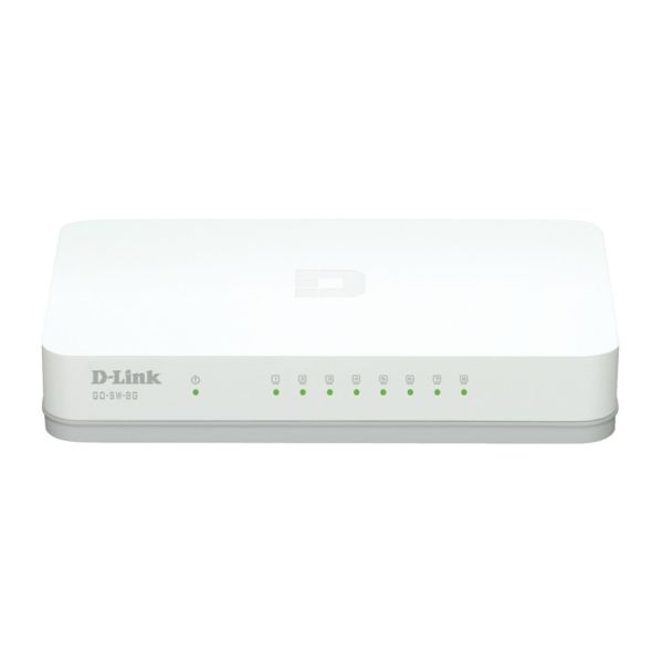 D-Link GO-SW-8G/E netwerk-switch Unmanaged Gigabit Ethernet (10/100/1000) Wit (GO-SW-8G/E)