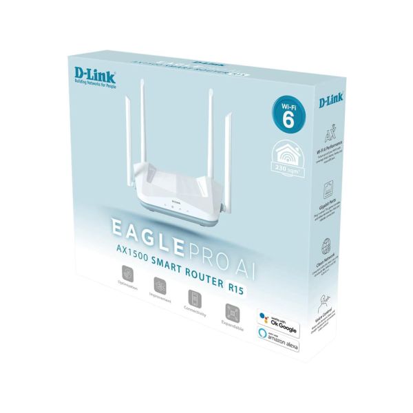 D-Link R15 EAGLE PRO AI AX1500 Smart Router (R15)