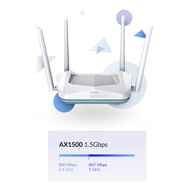 D-Link R15 EAGLE PRO AI AX1500 Smart Router (R15)