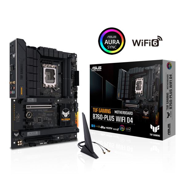 ASUS TUF GAMING B760-PLUS WIFI D4 Intel B760 LGA 1700 ATX (90MB1DF0-M1EAY0)  ASUS TUF GAMING B760-PLUS WIFI D4 Intel B760 LGA 1700 ATX (90MB1DF0-M1EAY0)