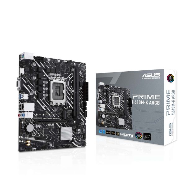 ASUS PRIME H610M-K ARGB Intel H610 LGA 1700 micro ATX (90MB1G90-M0EAY0)