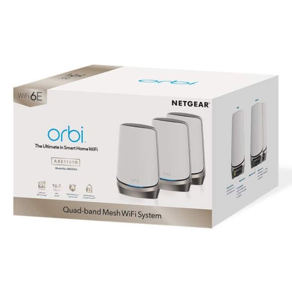NETGEAR Orbi Quad-band RBKE963 AXE11000 WiFi 6E Mesh System (RBKE963-100EUS) NETGEAR Orbi Quad-band RBKE963 AXE11000 WiFi 6E Mesh System (RBKE963-100EUS)