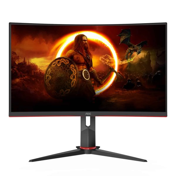 AOC CQ27G2S/BK computer monitor 68,6 cm (27") 2560 x 1440 Pixels Quad HD Zwart, Rood (CQ27G2S/BK)