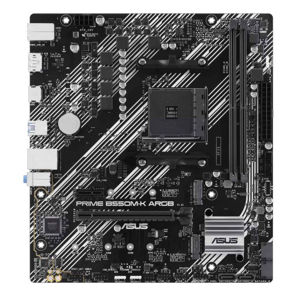 ASUS PRIME B550M-K ARGB AMD B550 Socket AM4 micro ATX (90MB1GC0-M0EAY0)