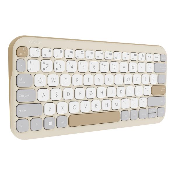 ASUS KW100 KEYBOARD/BG/UI/80 toetsenbord Thuis Bluetooth Beige, Haver (90XB0880-BKB040)