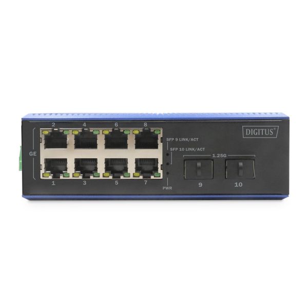 Digitus DN-651151 netwerk-switch Unmanaged Gigabit Ethernet (10/100/1000) Power over Ethernet (PoE) Zwart, Blauw (DN-651151)