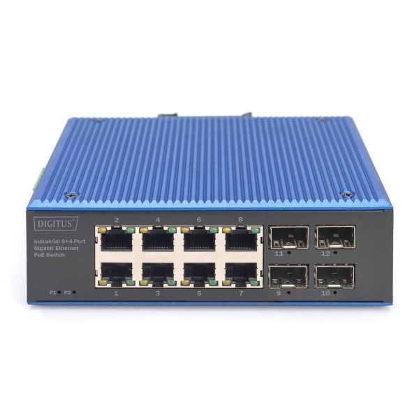 Digitus DN-651153 netwerk-switch Unmanaged Gigabit Ethernet (10/100/1000) Power over Ethernet (PoE) Zwart, Blauw (DN-651153)
