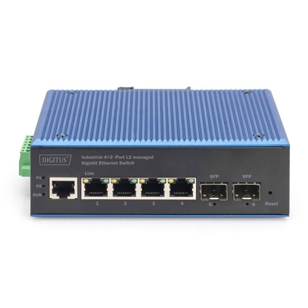 Digitus DN-651154 netwerk-switch Managed L2 Gigabit Ethernet (10/100/1000) Zwart, Blauw (DN-651154)