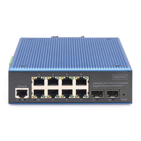 Digitus DN-651157 netwerk-switch Managed L2 Gigabit Ethernet (10/100/1000) Zwart, Blauw (DN-651157)