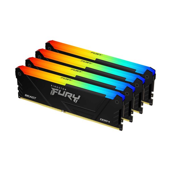 Kingston Technology FURY Beast RGB geheugenmodule 64 GB 4 x 16 GB DDR4 2666 MHz (KF426C16BB12AK4/64)