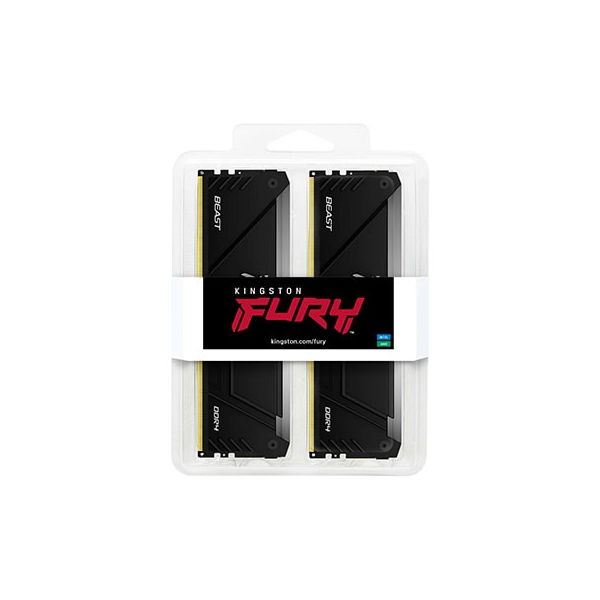 Kingston Technology FURY Beast 16GB 2666MT/s DDR4 CL16 DIMM (Sets van 2) RGB (KF426C16BB2AK2/16) Kingston Technology FURY Beast 16GB 2666MT/s DDR4 CL16 DIMM (Sets van 2) RGB (KF426C16BB2AK2/16)