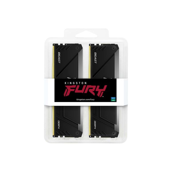 Kingston Technology FURY Beast 32GB 3200MT/s DDR4 CL16 DIMM (Sets van 2) 1Gx8 RGB (KF432C16BB12AK2/32) Kingston Technology FURY Beast 32GB 3200MT/s DDR4 CL16 DIMM (Sets van 2) 1Gx8 RGB (KF432C16BB12AK2/32)