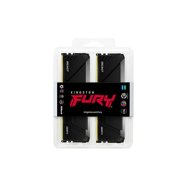 Kingston Technology FURY Beast 128GB 3200MT/s DDR4 CL16 DIMM (Sets van 4) RGB (KF432C16BB2AK4/128) Kingston Technology FURY Beast 128GB 3200MT/s DDR4 CL16 DIMM (Sets van 4) RGB (KF432C16BB2AK4/128)