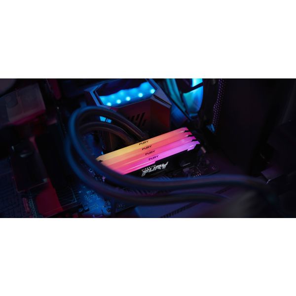 Kingston Technology FURY 32GB 3200MT/s DDR4 CL16 DIMM (Sets van 4) Beast RGB (KF432C16BB2AK4/32)